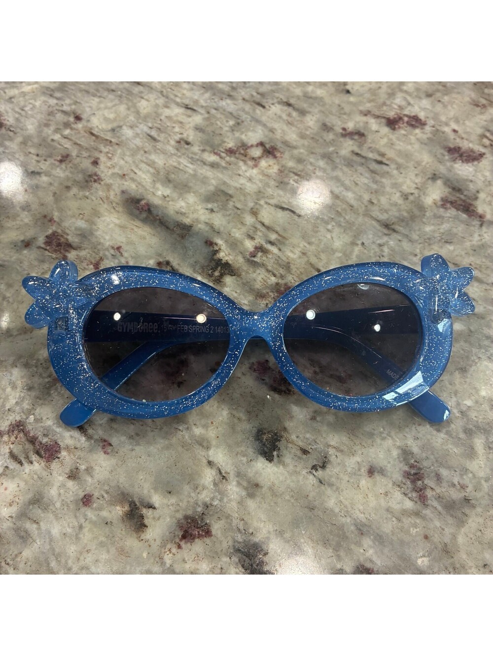 Gymboree Blue Glitter Bow Sunglasses – Girls – Cute Summer Accessories